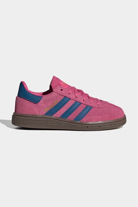 Detské semišové tenisky adidas Originals HANDBALL SPEZIAL šnurovacie ružová JP9567