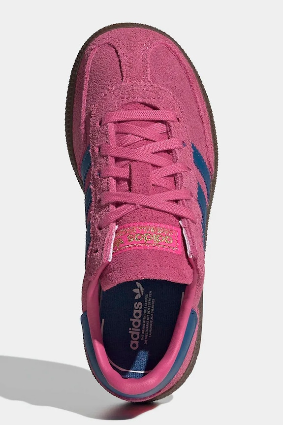 Detské semišové tenisky adidas Originals HANDBALL SPEZIAL JP9567 ružová