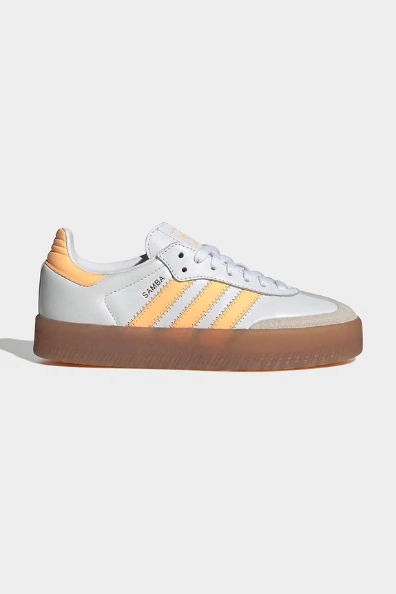adidas Originals sneakersy skórzane dziecięce SAMBAE skóra zamszowa biały JP9533