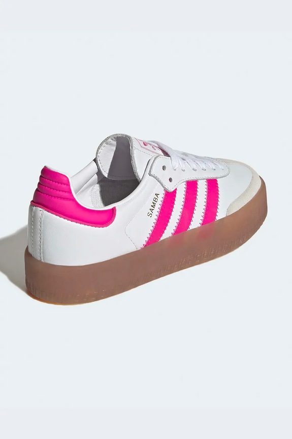 Chłopiec adidas Originals sneakersy skórzane dziecięce SAMBAE JP9532 biały