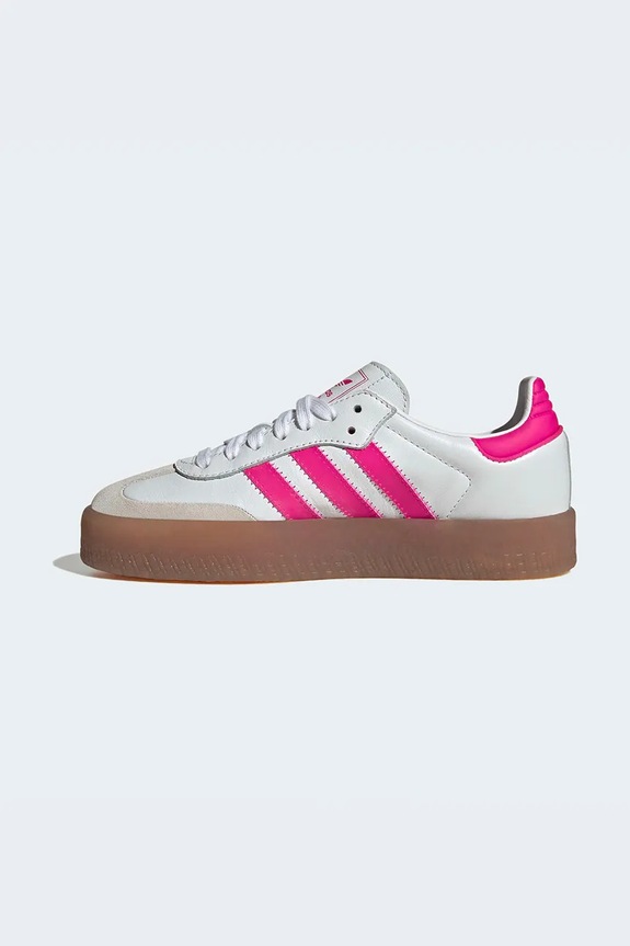 adidas Originals sneakersy skórzane dziecięce SAMBAE biały JP9532