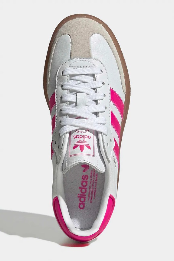 adidas Originals sneakersy skórzane dziecięce SAMBAE JP9532 biały
