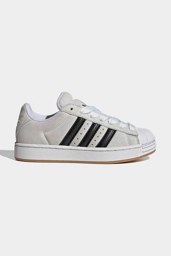 adidas Originals teniși din piele copii SUPERSTAR ST piele întoarsă bej KJ1191