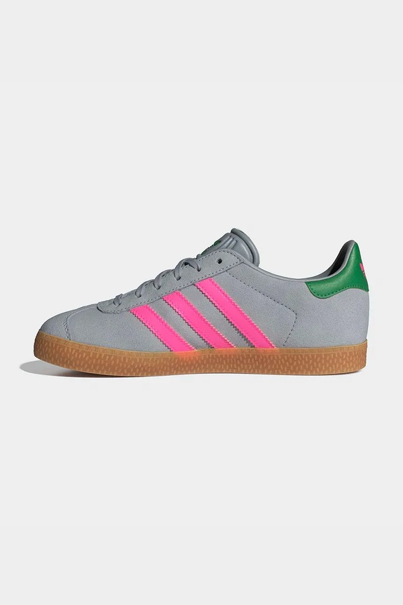 Detské kožené tenisky adidas Originals GAZELLE sivá IH6467
