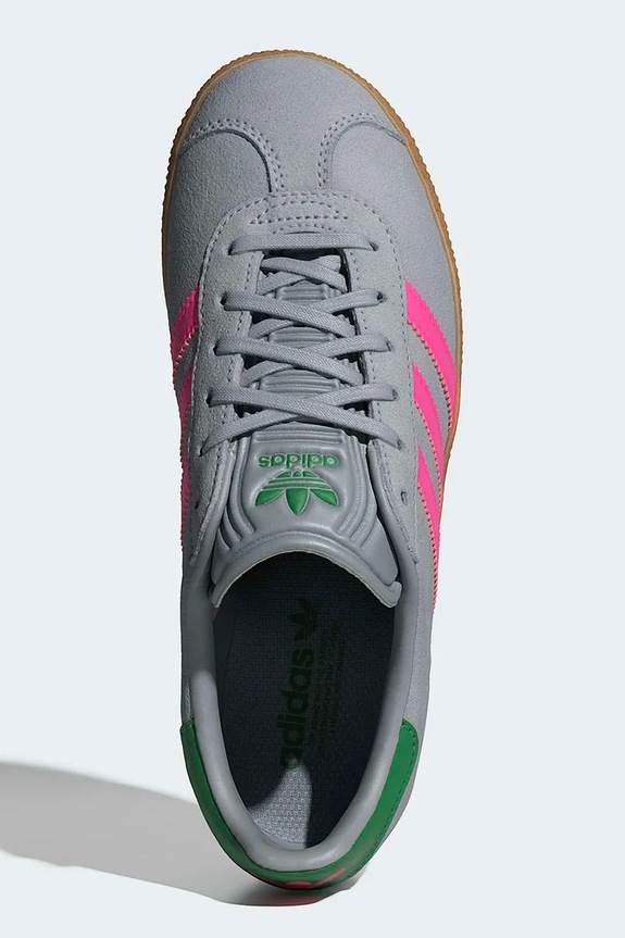 Detské kožené tenisky adidas Originals GAZELLE IH6467 sivá