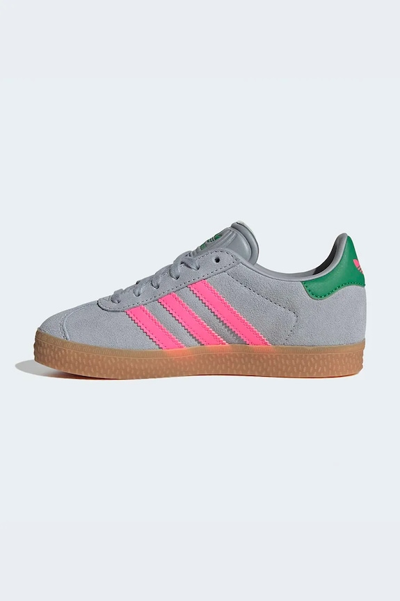 adidas Originals sneakers de piele întoarsă pentru copii GAZELLE gri IH6472