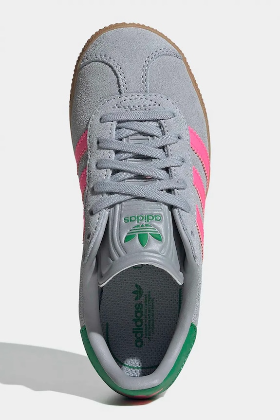 adidas Originals sneakers de piele întoarsă pentru copii GAZELLE IH6472 gri