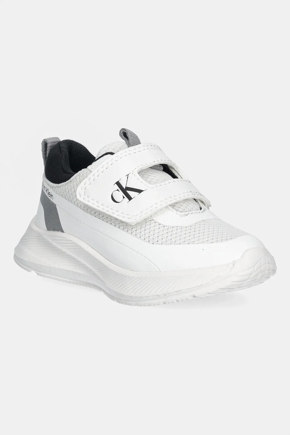 Παιδικά sneakers Calvin Klein Jeans απομίμηση λείου δέρματος λευκό V1X9.83308.20.29