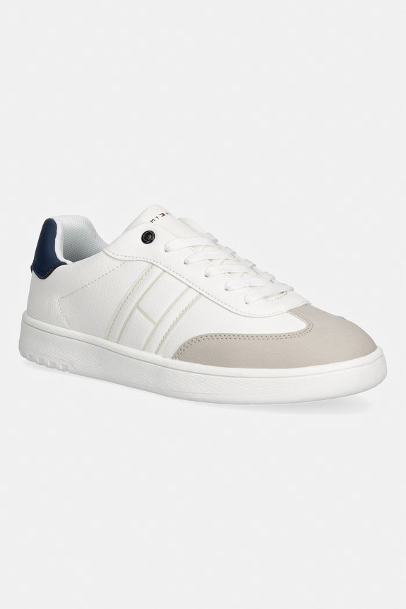 Παιδικά sneakers Tommy Hilfiger απομίμηση λείου δέρματος λευκό T3X9.34355.35.41
