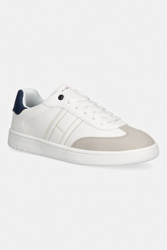 Παιδικά sneakers Tommy Hilfiger απομίμηση λείου δέρματος λευκό T3X9.34355.35.41