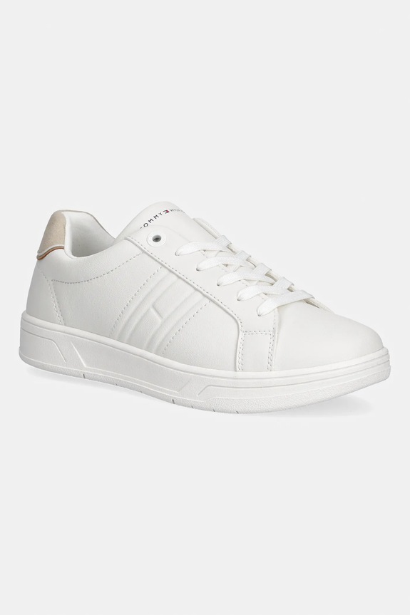 Tenisice Tommy Hilfiger imitacija zrnate kože bijela T3X9.34358
