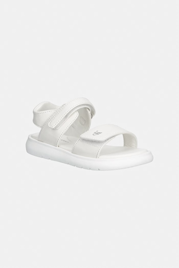 Detské sandále Calvin Klein Jeans imitácia kože biela V1A2.83240.20.29
