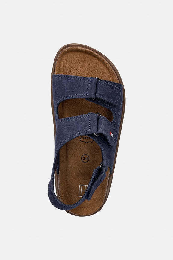 Detské semišové sandále Tommy Hilfiger tmavomodrá T3X2.34394.22.34