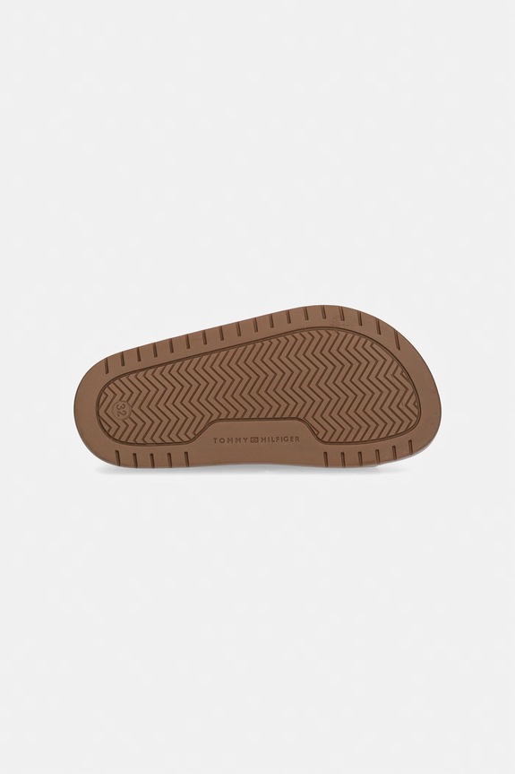 Tommy Hilfiger sandale din piele întoarsă pentru copii T3X2.34394.22.34 verde