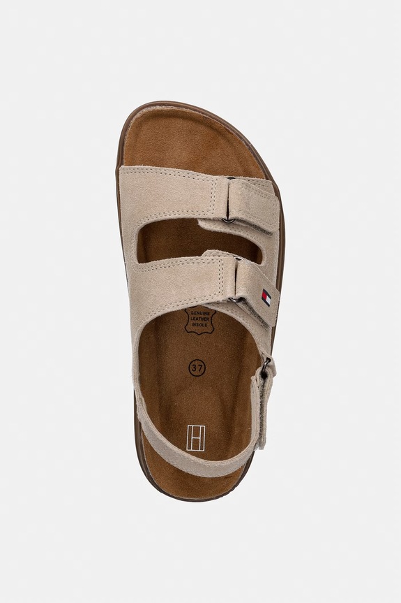 Detské semišové sandále Tommy Hilfiger béžová T3X2.34394.35.41
