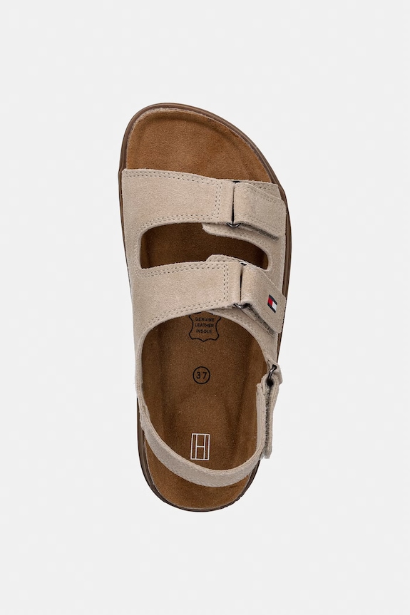 Tommy Hilfiger sandale din piele întoarsă pentru copii bej T3X2.34394.35.41