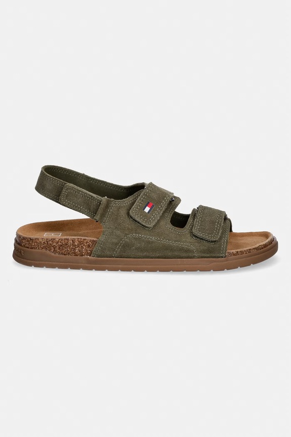 Detské semišové sandále Tommy Hilfiger T3X2.34394.35.41 zelená SS26