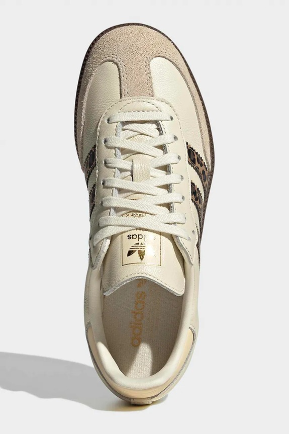 Dětské kožené tenisky adidas Originals SAMBA OG JQ5874 béžová