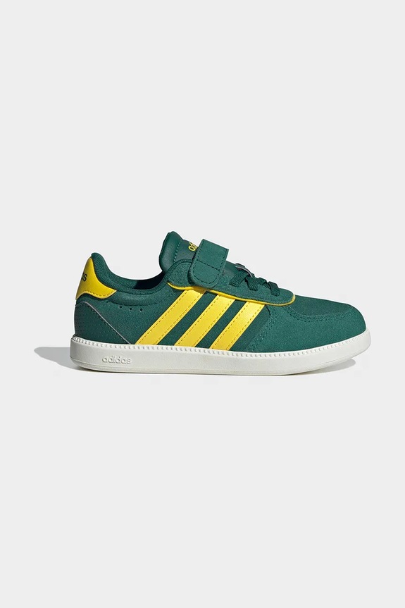 Παιδικά sneakers adidas BREAKNET SLEEK απομίμηση σουέτ πράσινο JS0137