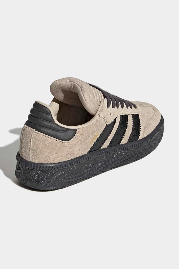 Мальчик Детские замшевые кроссовки adidas Originals SAMBA XLG JP9520 бежевый