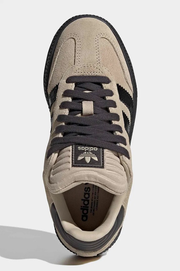 Детские замшевые кроссовки adidas Originals SAMBA XLG JP9520 бежевый