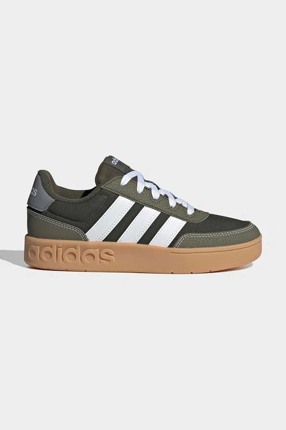 Детские кроссовки adidas BREAKBASE имитация натуральной кожи зелёный JR9783
