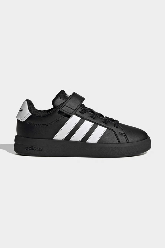 Дитячі кросівки adidas GRAND COURT 3.0 імітація лицьової шкіри чорний KJ4369