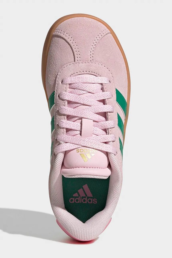 Dětské semišové tenisky adidas VL COURT 3.0 KI9260 růžová