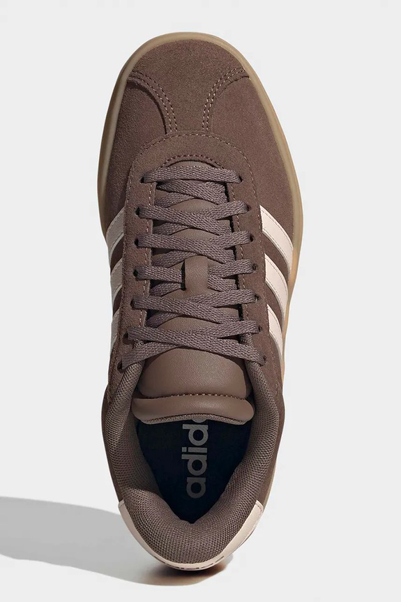 adidas sneakersy zamszowe dziecięce VL COURT BOLD KK4502 brązowy