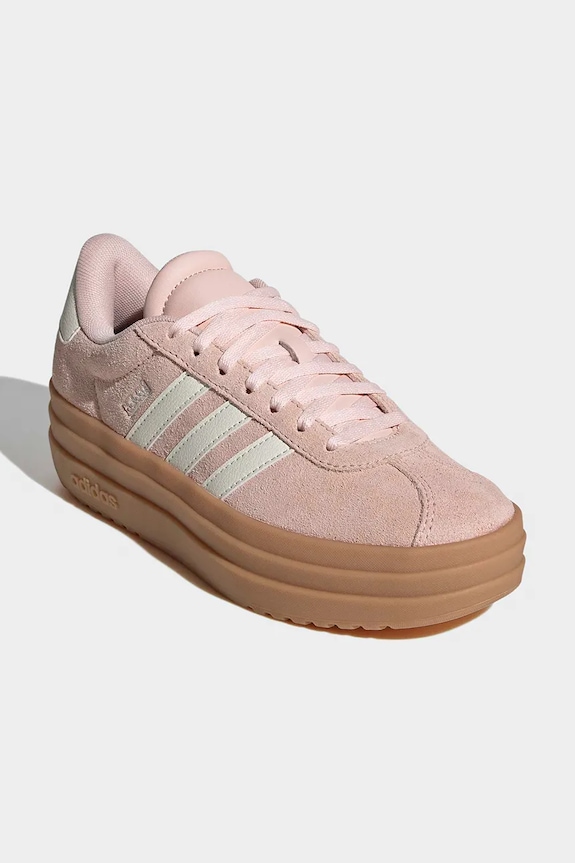 Дитячі замшеві кросівки adidas VL COURT BOLD KK4501 бежевий SS26