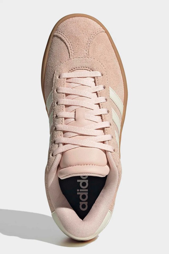 Дитячі замшеві кросівки adidas VL COURT BOLD KK4501 бежевий
