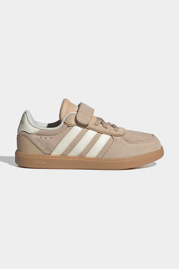 Παιδικά sneakers adidas BREAKNET SLEEK δέρμα σαμουά μπεζ KI6501