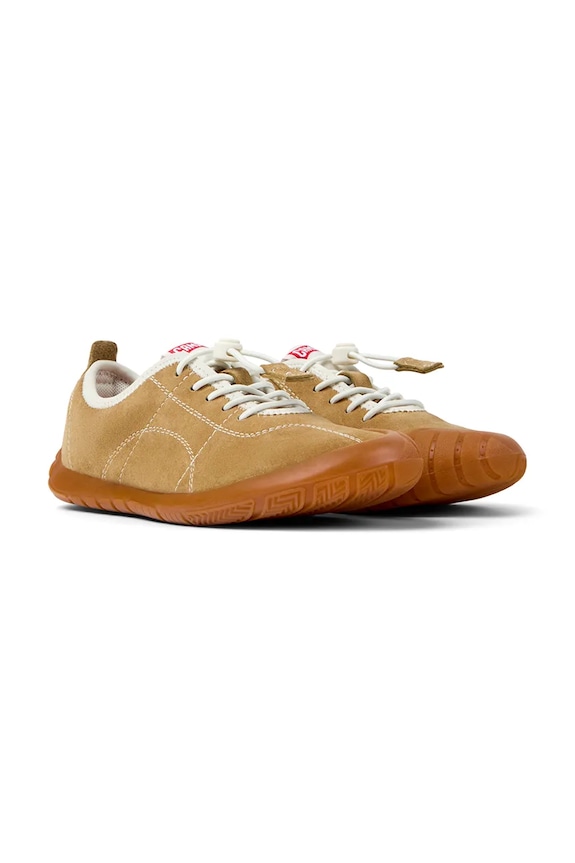 Dětské nubukové tenisky Camper Peu Path Kids K800694.28.34 béžová SS26
