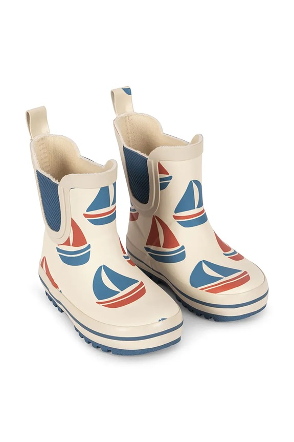 Konges Sløjd cizme copii ROI PRINTED RAIN BOOT bej KS105052.PPY2