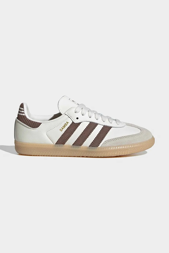 Detské tenisky adidas Originals SAMBA OG usňová koža biela JP9504
