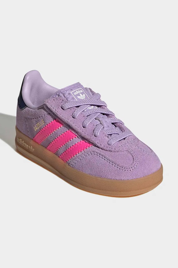 adidas Originals sneakers de piele întoarsă pentru copii GAZELLE INDOOR IH4012 violet SS26