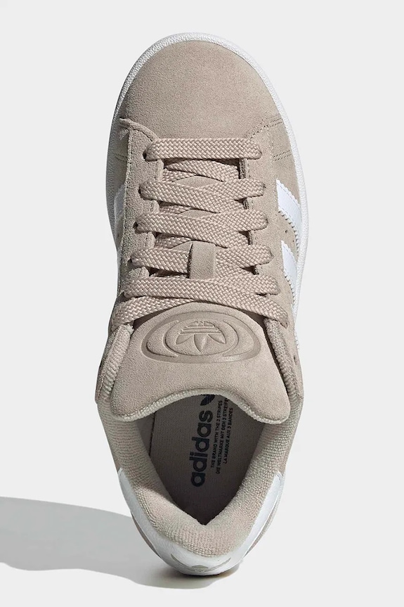 adidas Originals sneakers de piele întoarsă pentru copii CAMPUS 00s JQ2125 bej