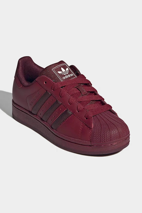 adidas Originals sneakers de piele întoarsă pentru copii SUPERSTAR II JR9867 burgundia SS26