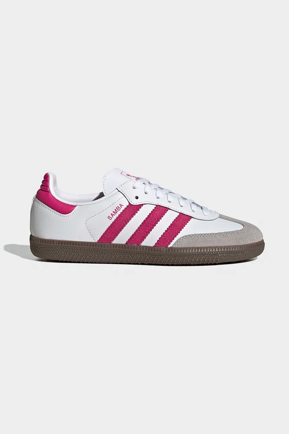 Detské tenisky adidas Originals SAMBA OG semišová koža biela KK3556