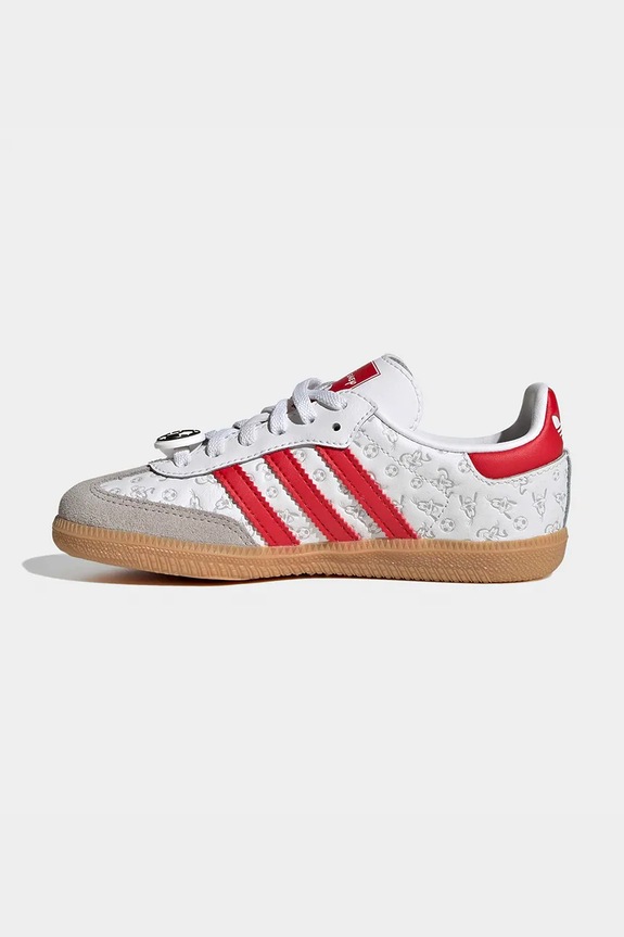 Παιδικά δερμάτινα sneakers adidas Originals SAMBA OG λευκό IH1753