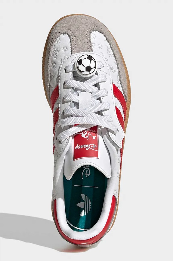 Παιδικά δερμάτινα sneakers adidas Originals SAMBA OG IH1753 λευκό