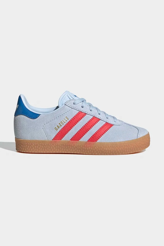 Detské semišové tenisky adidas Originals GAZELLE usňová koža modrá KI4036