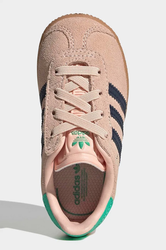 Detské semišové tenisky adidas Originals GAZELLE KI4035 ružová