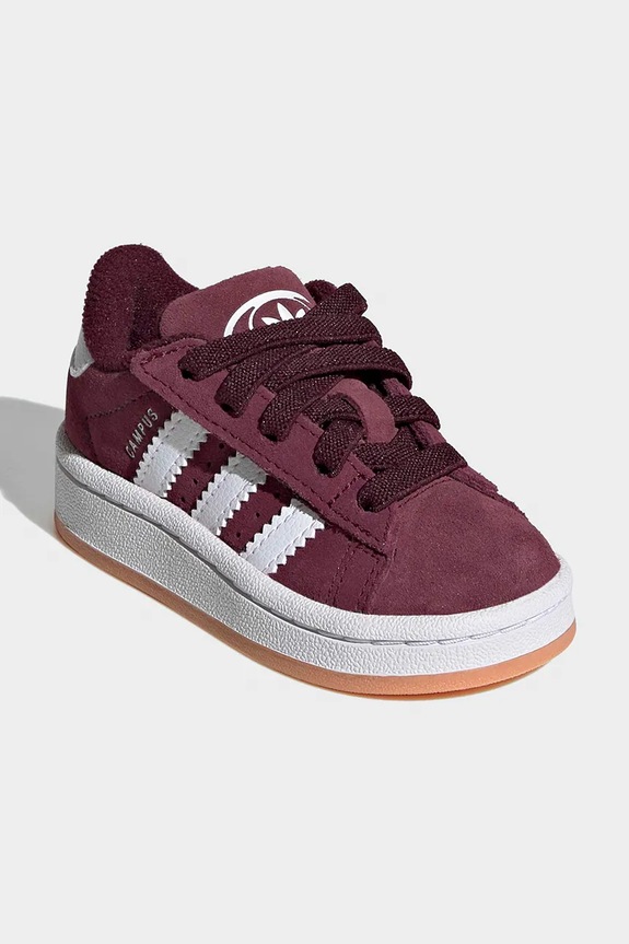 adidas Originals sneakers de piele întoarsă pentru copii CAMPUS 00s KH8810 burgundia SS26