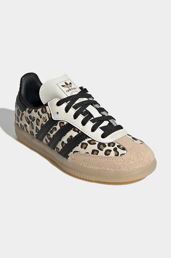 adidas Originals SAMBA OG sneakersy dziecięce skórzane KJ0231 beżowy SS26