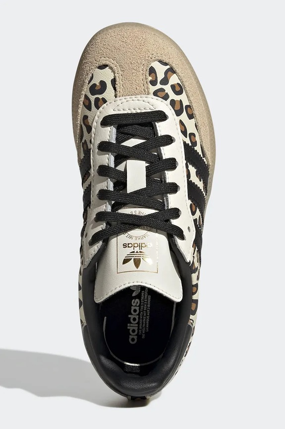 adidas Originals SAMBA OG sneakersy dziecięce skórzane KJ0231 beżowy
