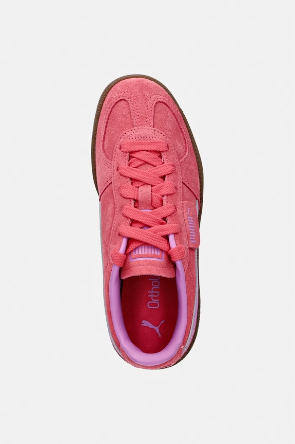 Puma Palermo Jr sneakers copii din piele întoarsă roz 397271.PPY2