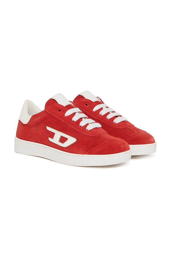 Detské semišové tenisky Diesel S-COUGAZ SNEAKERS BC1056.KF005.33.35 červená SS26