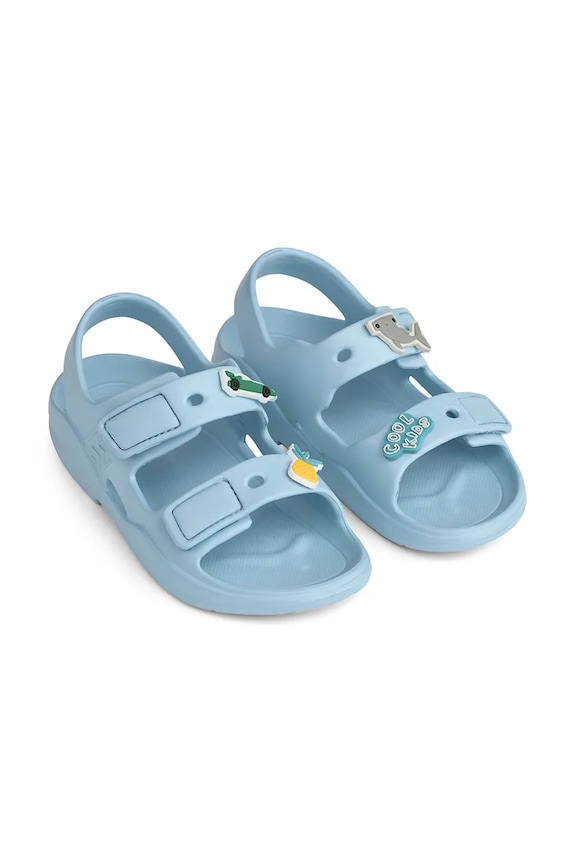 Liewood σανδάλια με ανοιχτό τακούνι Παιδικά Lilo Sandals with Charms μπλε LW20464.PPY2