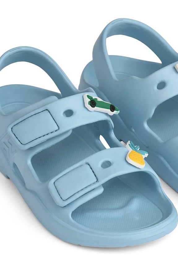 Liewood σανδάλια με ανοιχτό τακούνι Παιδικά Lilo Sandals with Charms μπλε LW20464.PPY2